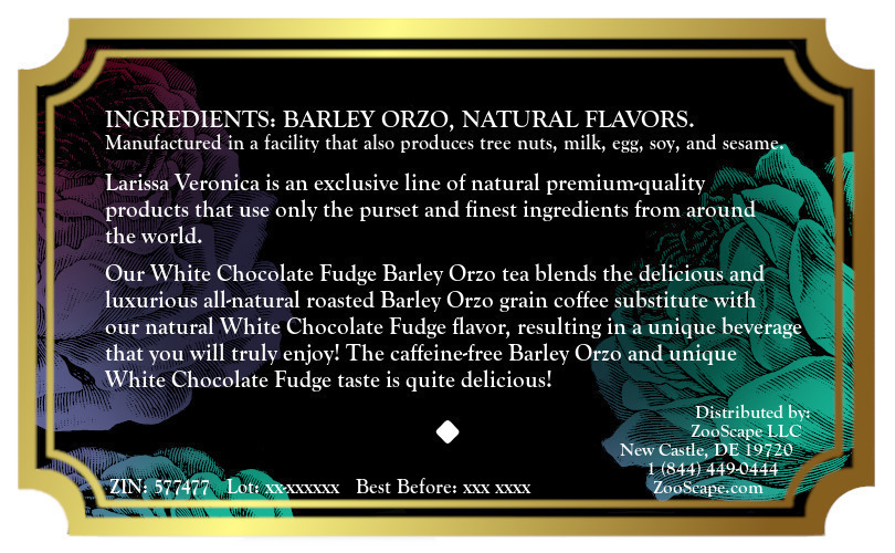 White Chocolate Fudge Barley Orzo Tea <BR>(Single Serve K-Cup Pods)