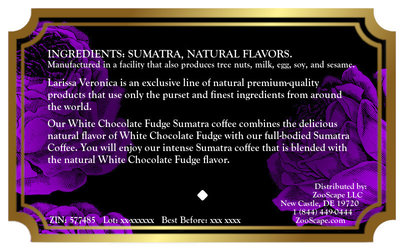 White Chocolate Fudge Sumatra Coffee <BR>(Single Serve K-Cup Pods)