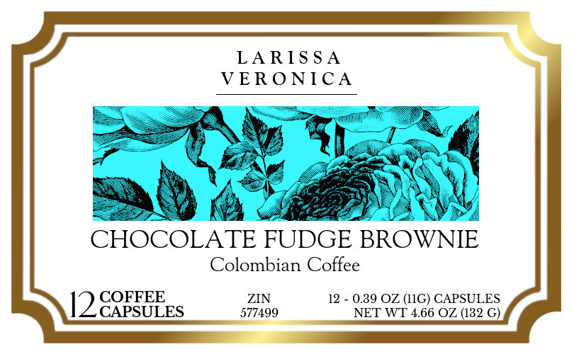 Chocolate Fudge Brownie Colombian Coffee <BR>(Single Serve K-Cup Pods) - Label