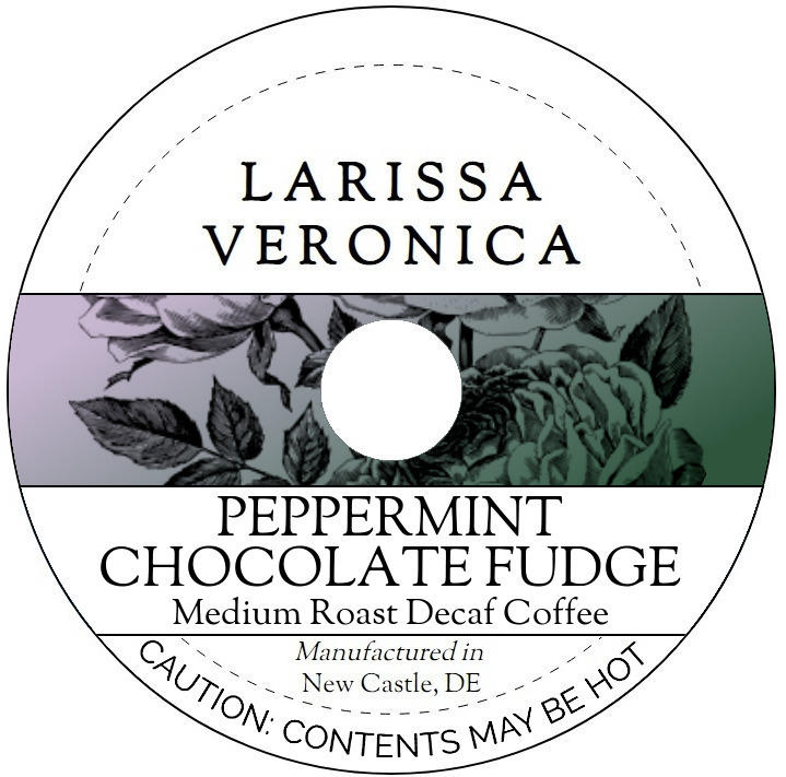 Peppermint Chocolate Fudge Medium Roast Decaf Coffee <BR>(Single Serve K-Cup Pods)