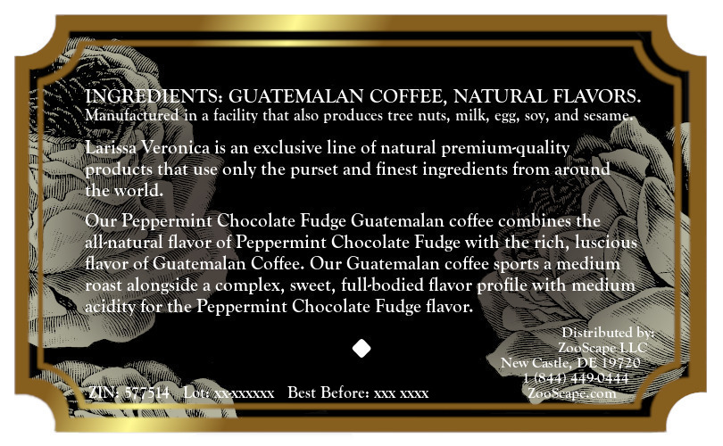 Peppermint Chocolate Fudge Guatemalan Coffee <BR>(Single Serve K-Cup Pods)
