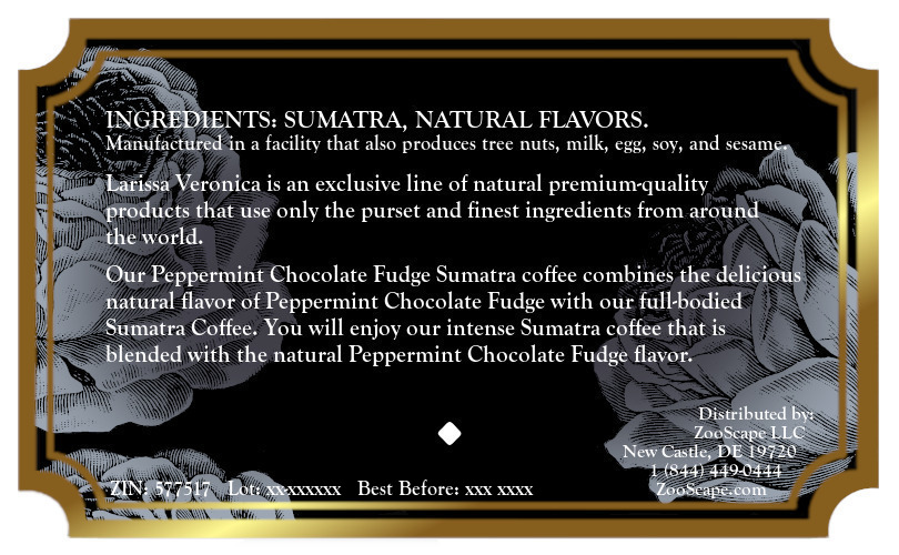 Peppermint Chocolate Fudge Sumatra Coffee <BR>(Single Serve K-Cup Pods)