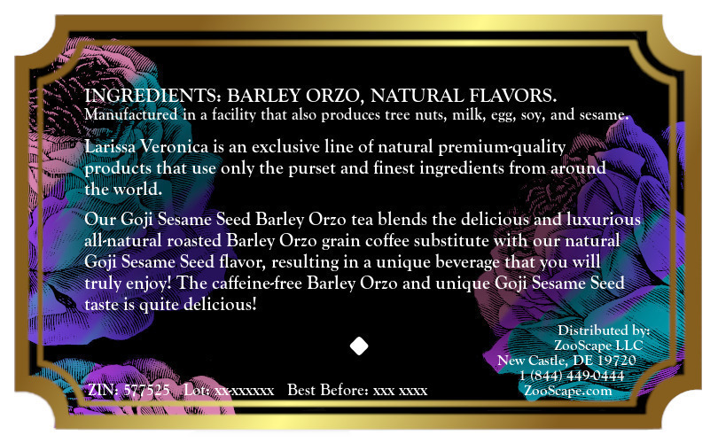 Goji Sesame Seed Barley Orzo Tea <BR>(Single Serve K-Cup Pods)