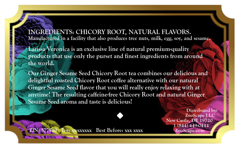 Ginger Sesame Seed Chicory Root Tea <BR>(Single Serve K-Cup Pods)