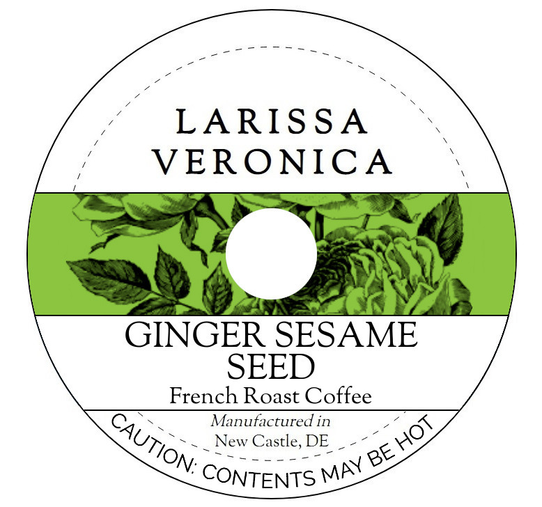 Ginger Sesame Seed French Roast Coffee <BR>(Single Serve K-Cup Pods)