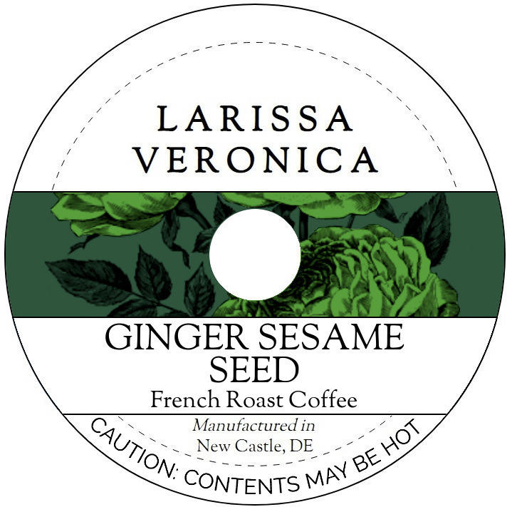 Ginger Sesame Seed French Roast Coffee <BR>(Single Serve K-Cup Pods)