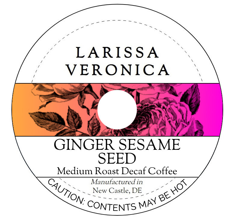 Ginger Sesame Seed Medium Roast Decaf Coffee <BR>(Single Serve K-Cup Pods)