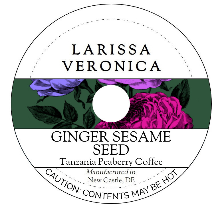 Ginger Sesame Seed Tanzania Peaberry Coffee <BR>(Single Serve K-Cup Pods)