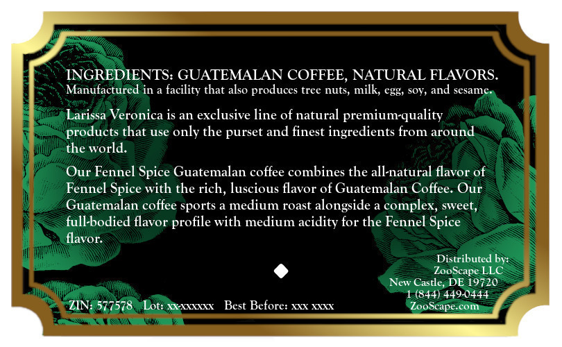 Fennel Spice Guatemalan Coffee <BR>(Single Serve K-Cup Pods)
