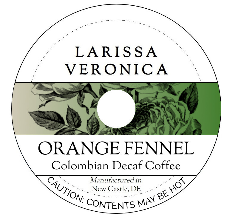 Orange Fennel Colombian Decaf Coffee <BR>(Single Serve K-Cup Pods)