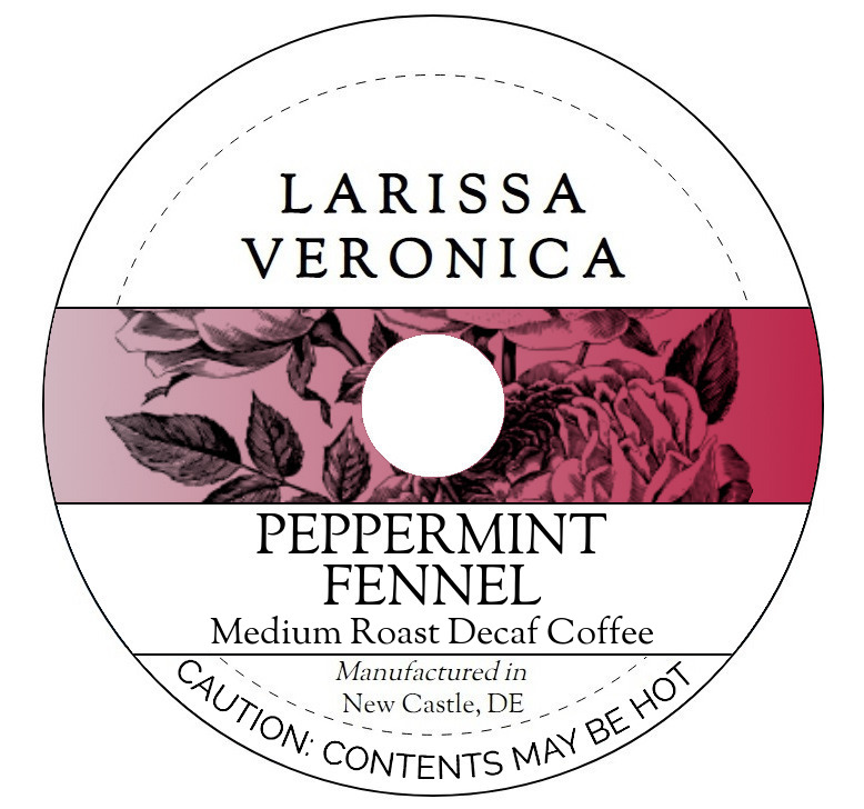 Peppermint Fennel Medium Roast Decaf Coffee <BR>(Single Serve K-Cup Pods)