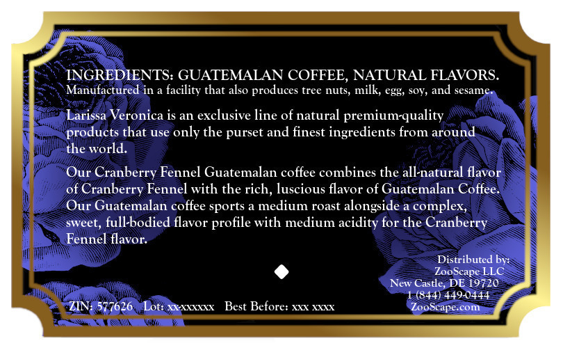 Cranberry Fennel Guatemalan Coffee <BR>(Single Serve K-Cup Pods)