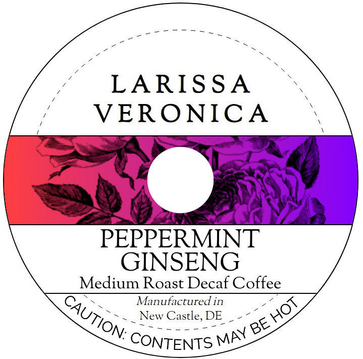 Peppermint Ginseng Medium Roast Decaf Coffee <BR>(Single Serve K-Cup Pods)