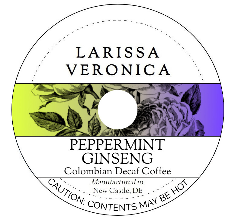 Peppermint Ginseng Colombian Decaf Coffee <BR>(Single Serve K-Cup Pods)