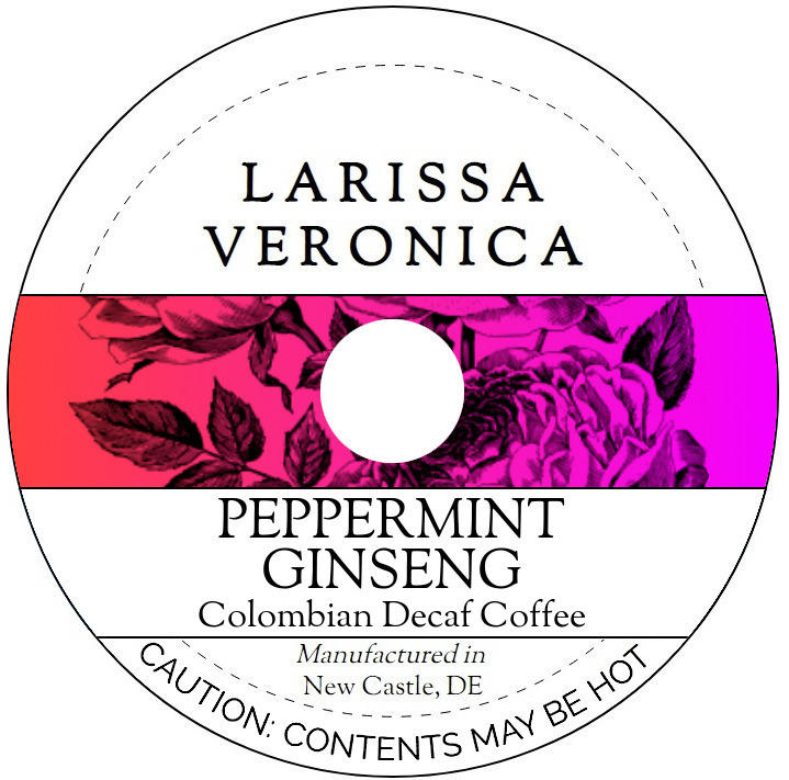Peppermint Ginseng Colombian Decaf Coffee <BR>(Single Serve K-Cup Pods)