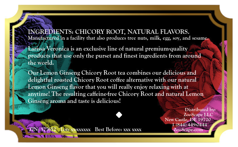 Lemon Ginseng Chicory Root Tea <BR>(Single Serve K-Cup Pods)