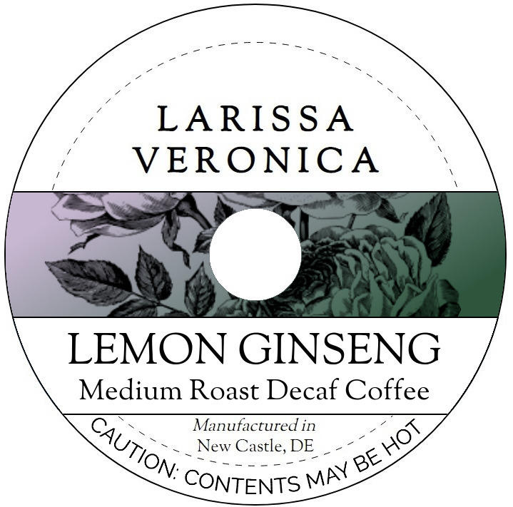 Lemon Ginseng Medium Roast Decaf Coffee <BR>(Single Serve K-Cup Pods)