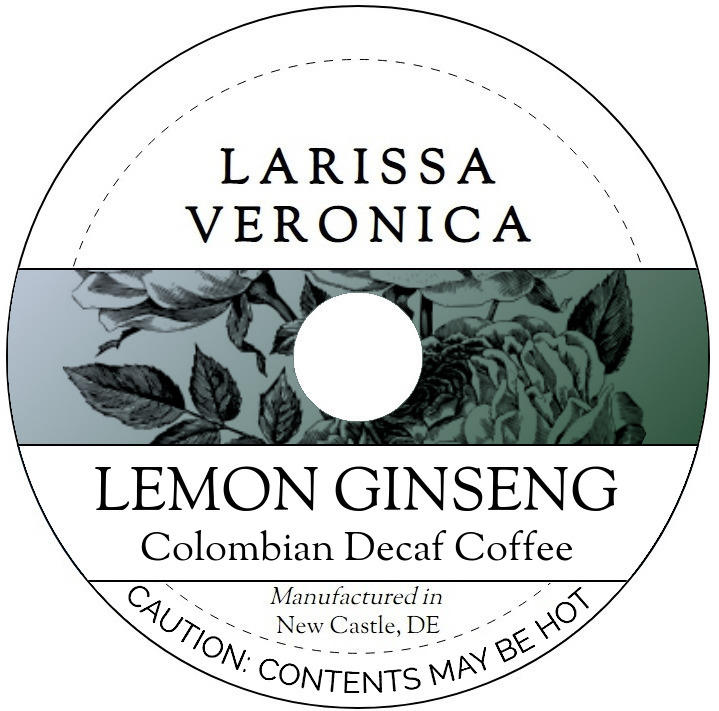 Lemon Ginseng Colombian Decaf Coffee <BR>(Single Serve K-Cup Pods)