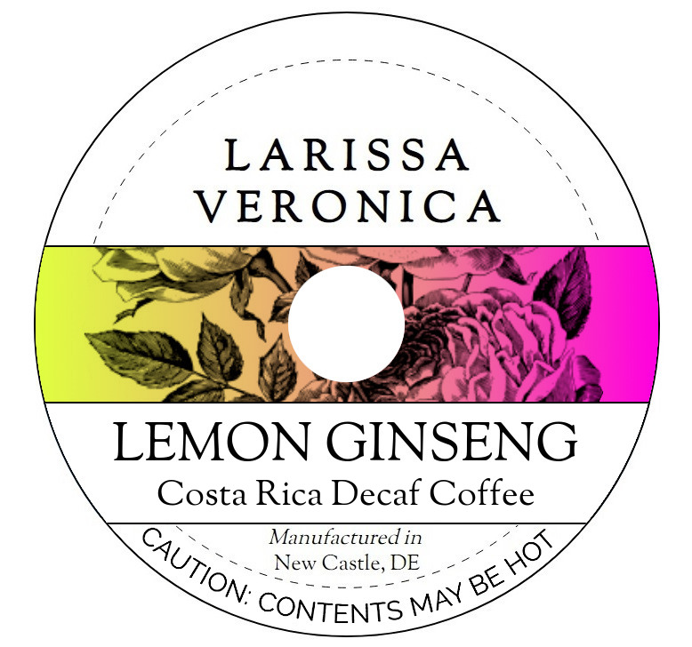 Lemon Ginseng Costa Rica Decaf Coffee <BR>(Single Serve K-Cup Pods)