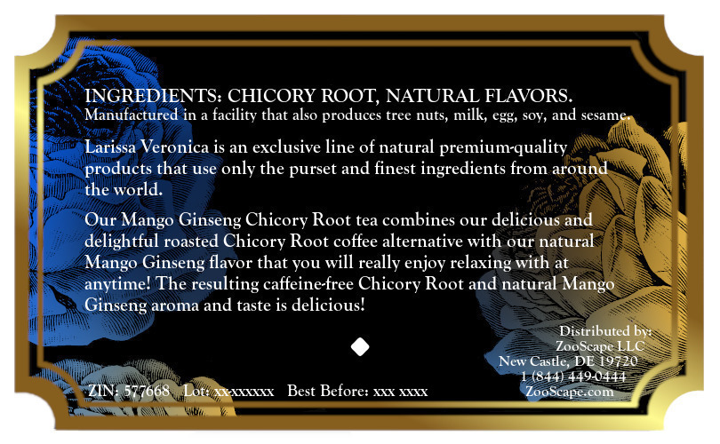 Mango Ginseng Chicory Root Tea <BR>(Single Serve K-Cup Pods)