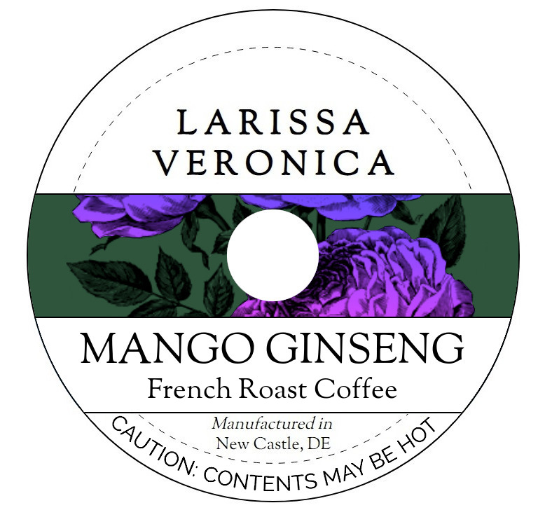 Mango Ginseng French Roast Coffee <BR>(Single Serve K-Cup Pods)