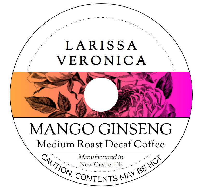 Mango Ginseng Medium Roast Decaf Coffee <BR>(Single Serve K-Cup Pods)