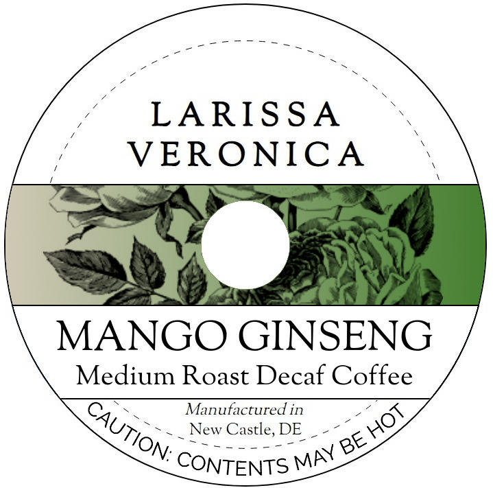 Mango Ginseng Medium Roast Decaf Coffee <BR>(Single Serve K-Cup Pods)