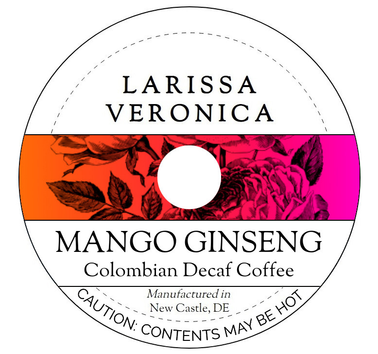 Mango Ginseng Colombian Decaf Coffee <BR>(Single Serve K-Cup Pods)