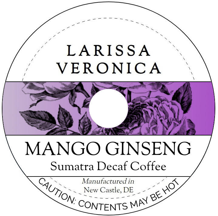 Mango Ginseng Sumatra Decaf Coffee <BR>(Single Serve K-Cup Pods)