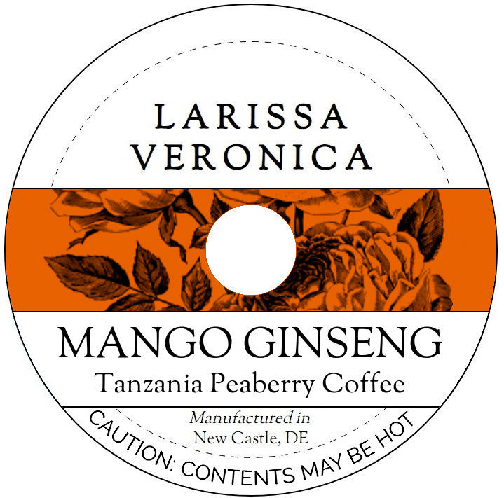Mango Ginseng Tanzania Peaberry Coffee <BR>(Single Serve K-Cup Pods)