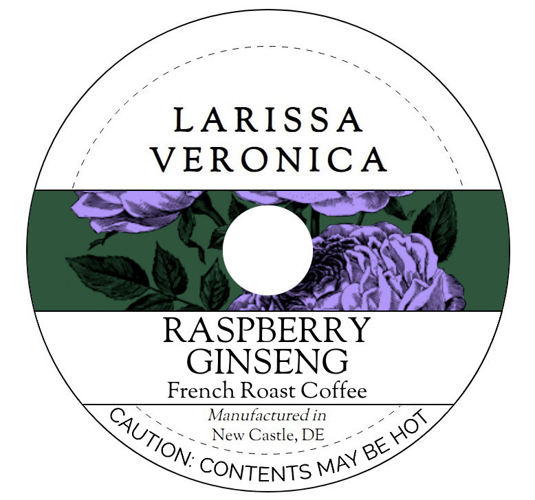 Raspberry Ginseng French Roast Coffee <BR>(Single Serve K-Cup Pods)