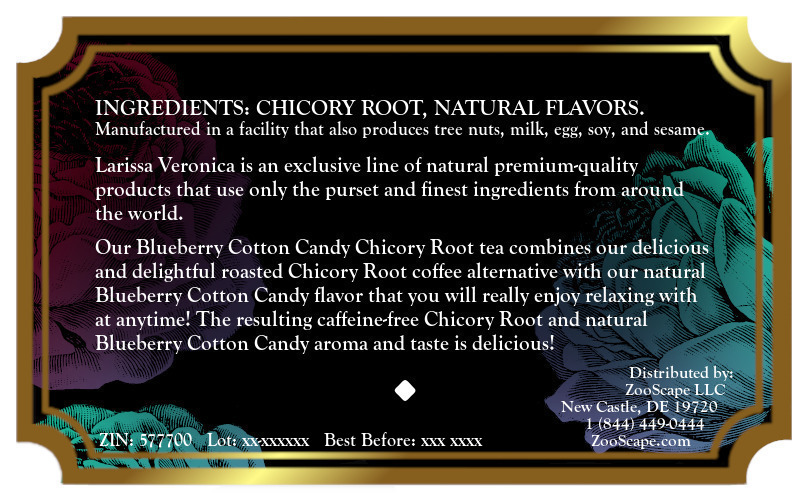 Blueberry Cotton Candy Chicory Root Tea <BR>(Single Serve K-Cup Pods)