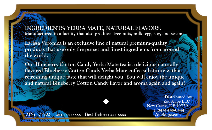 Blueberry Cotton Candy Yerba Mate Tea <BR>(Single Serve K-Cup Pods)