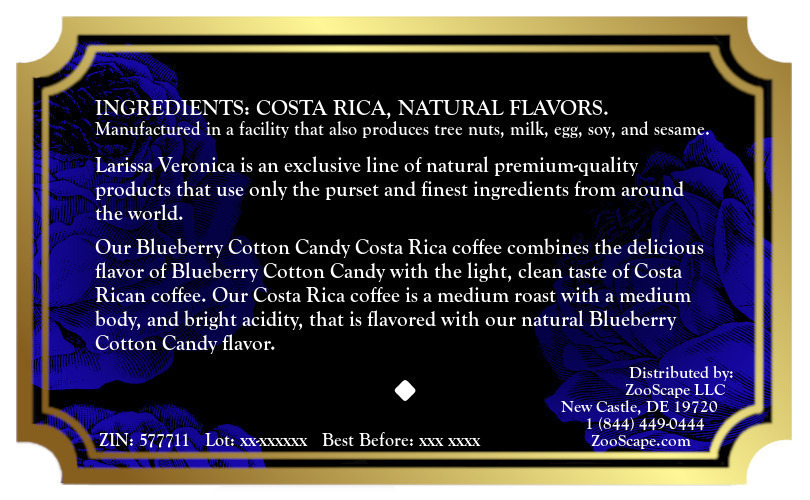 Blueberry Cotton Candy Costa Rica Coffee <BR>(Single Serve K-Cup Pods)