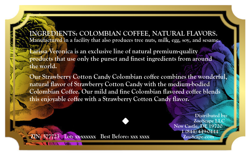 Strawberry Cotton Candy Colombian Coffee <BR>(Single Serve K-Cup Pods)