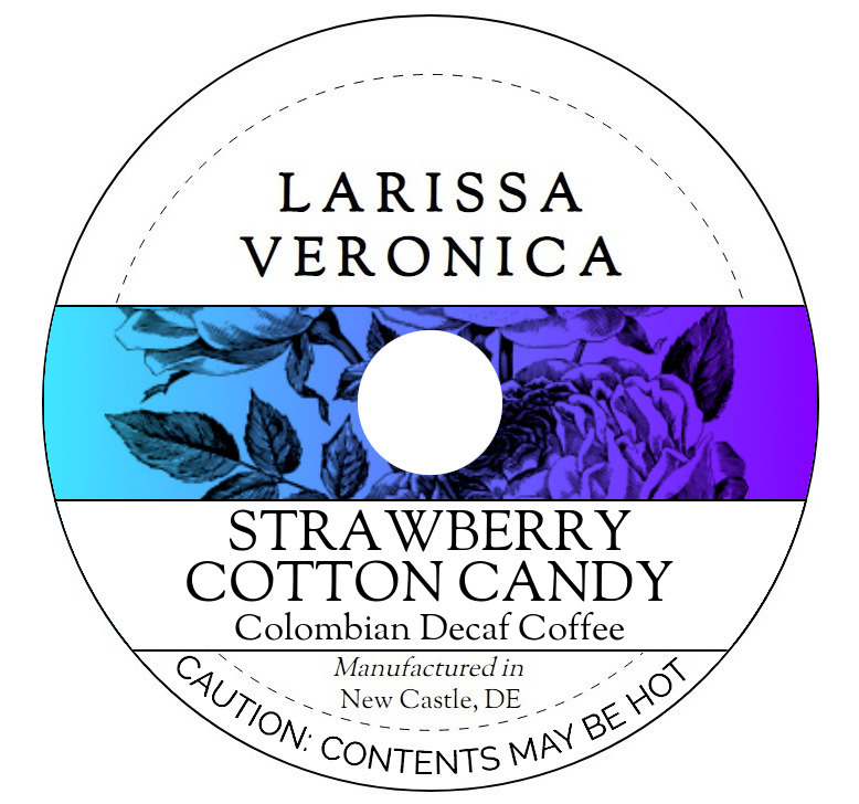 Strawberry Cotton Candy Colombian Decaf Coffee <BR>(Single Serve K-Cup Pods)