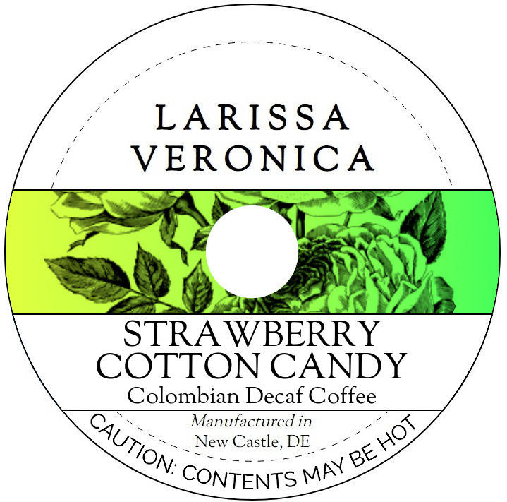 Strawberry Cotton Candy Colombian Decaf Coffee <BR>(Single Serve K-Cup Pods)