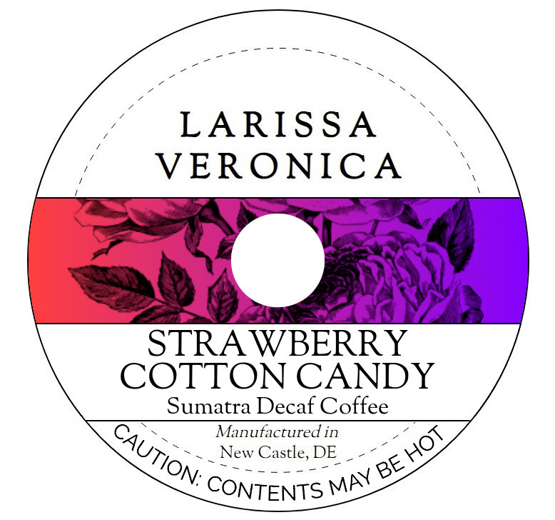 Strawberry Cotton Candy Sumatra Decaf Coffee <BR>(Single Serve K-Cup Pods)
