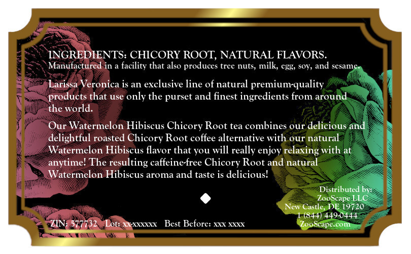 Watermelon Hibiscus Chicory Root Tea <BR>(Single Serve K-Cup Pods)