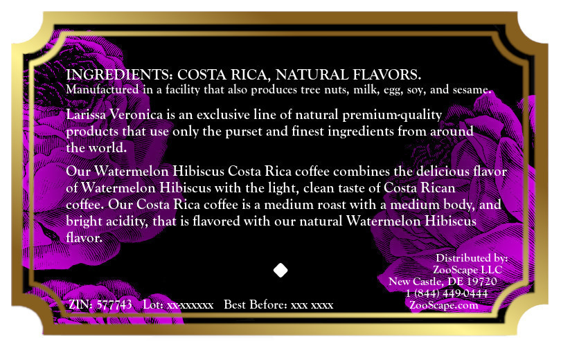 Watermelon Hibiscus Costa Rica Coffee <BR>(Single Serve K-Cup Pods)