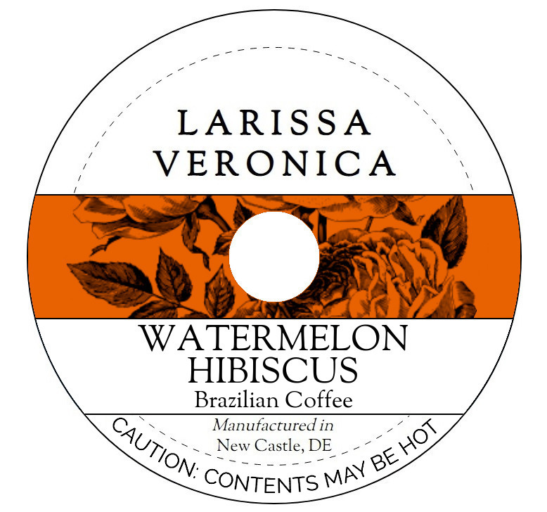 Watermelon Hibiscus Brazilian Coffee <BR>(Single Serve K-Cup Pods)