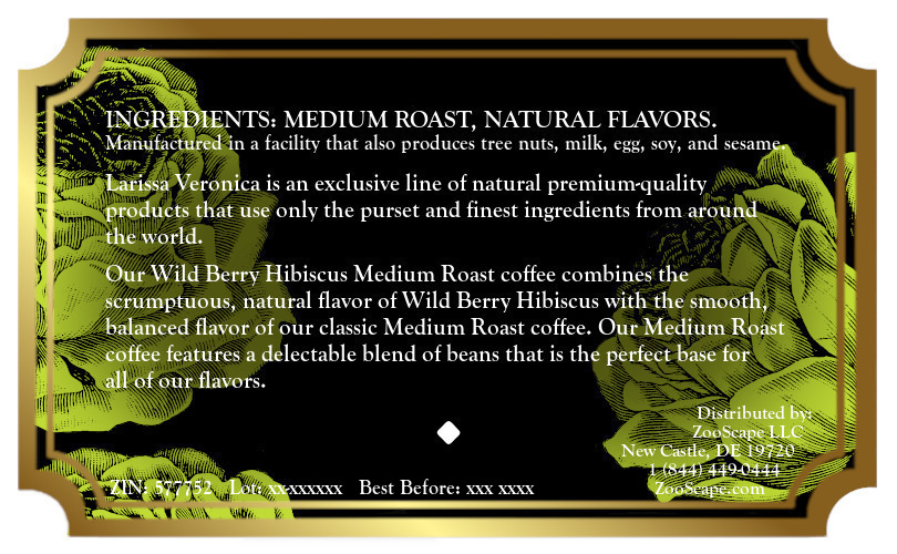 Wild Berry Hibiscus Medium Roast Coffee <BR>(Single Serve K-Cup Pods)