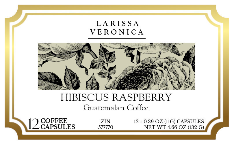 Hibiscus Raspberry Guatemalan Coffee <BR>(Single Serve K-Cup Pods) - Label