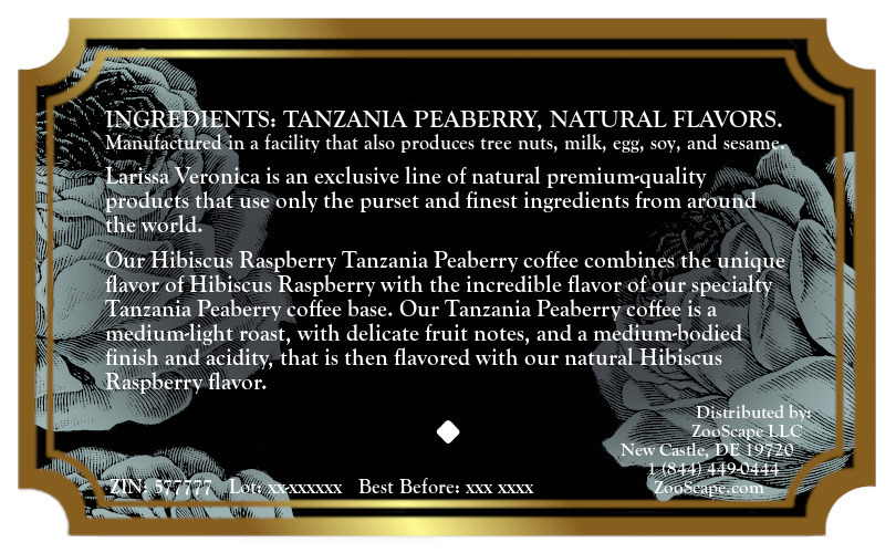 Hibiscus Raspberry Tanzania Peaberry Coffee <BR>(Single Serve K-Cup Pods)