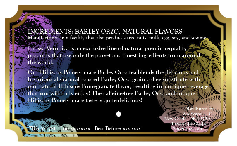 Hibiscus Pomegranate Barley Orzo Tea <BR>(Single Serve K-Cup Pods)