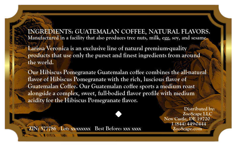 Hibiscus Pomegranate Guatemalan Coffee <BR>(Single Serve K-Cup Pods)