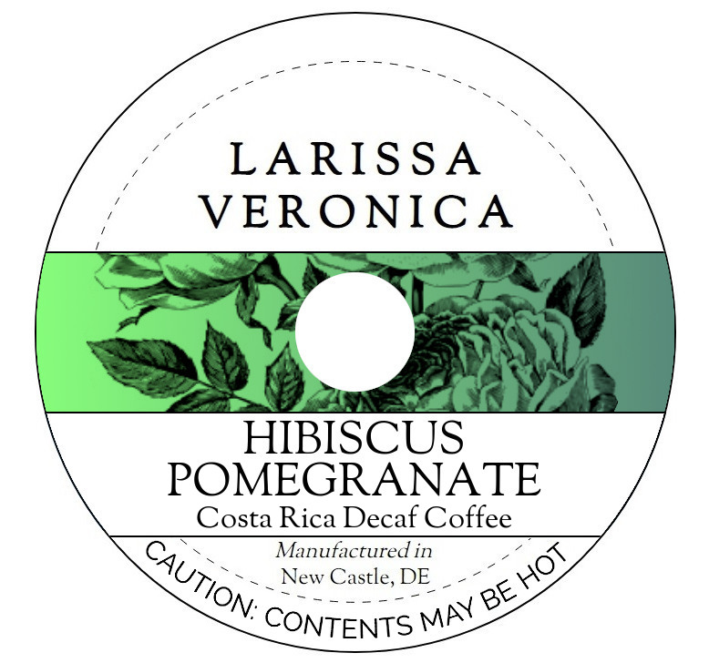 Hibiscus Pomegranate Costa Rica Decaf Coffee <BR>(Single Serve K-Cup Pods)