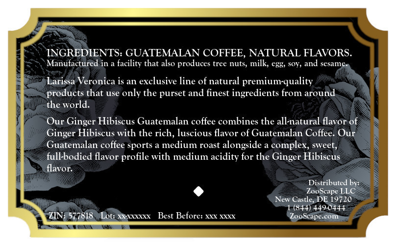 Ginger Hibiscus Guatemalan Coffee <BR>(Single Serve K-Cup Pods)