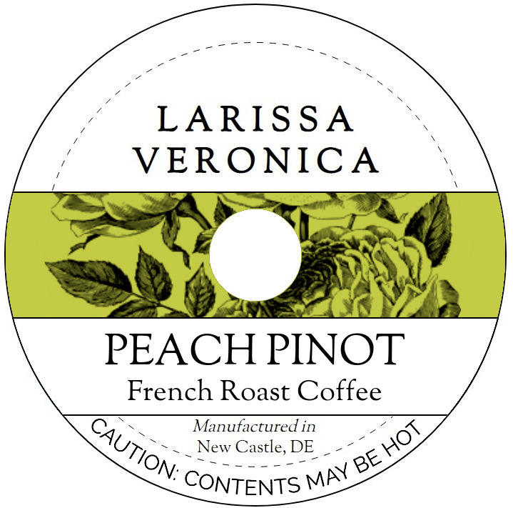 Peach Pinot French Roast Coffee <BR>(Single Serve K-Cup Pods)