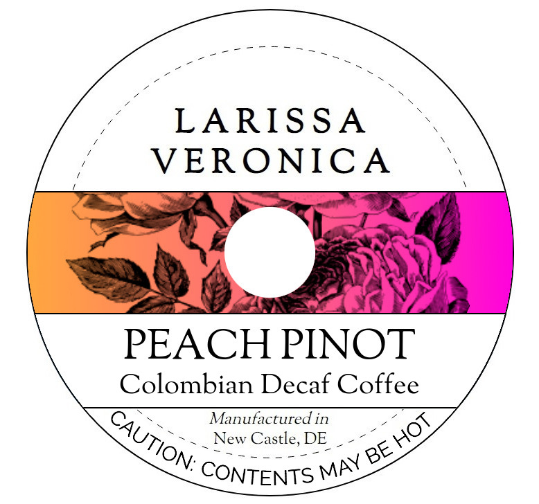 Peach Pinot Colombian Decaf Coffee <BR>(Single Serve K-Cup Pods)